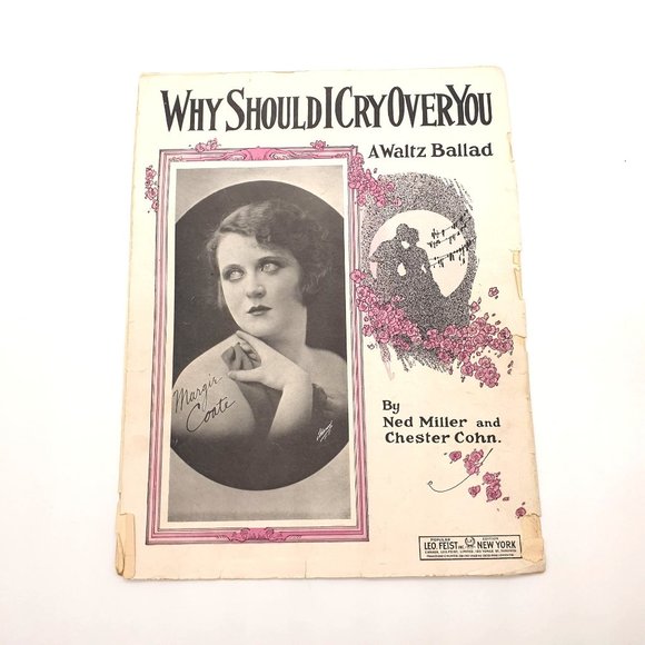Vintage Sheet Music 1922 Why Should I Cry Over You Waltz Miller Cohn - Picture 1 of 5